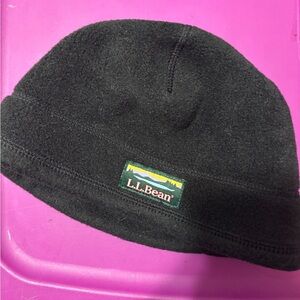 L.L. Bean Classic Black Beanie (kids S) nwt